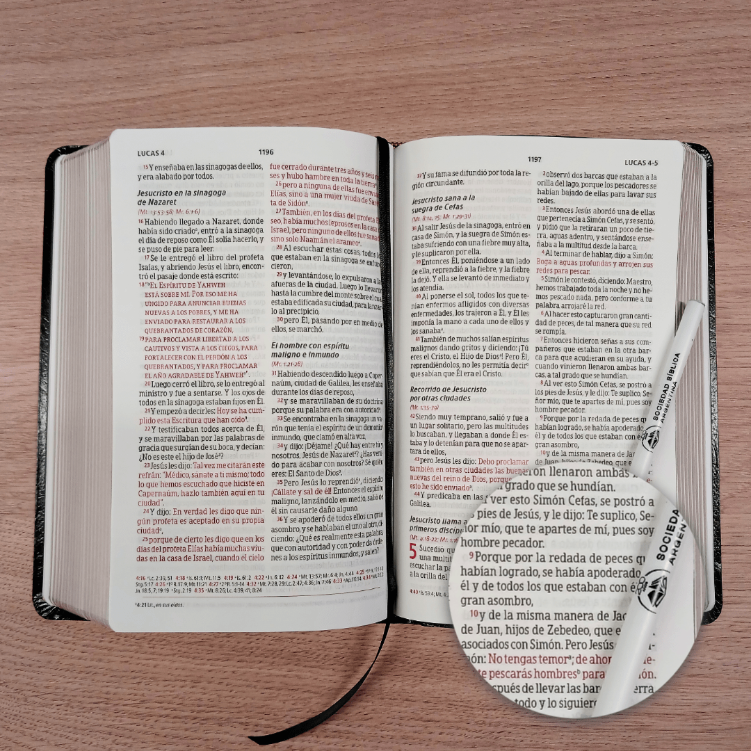 Biblia Peshitta Imitacion Piel Y Palabras De Jesús En Rojo