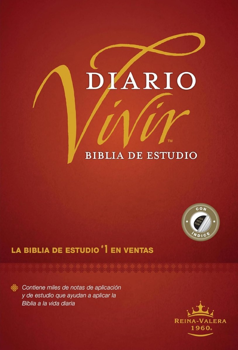 Biblia Reina Valera 1960 de Estudio Diario Vivir PJR Indice Tapa Dura