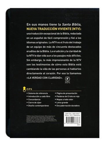 Biblia Nueva Traducción Viviente Cierre Letra Grande Negro