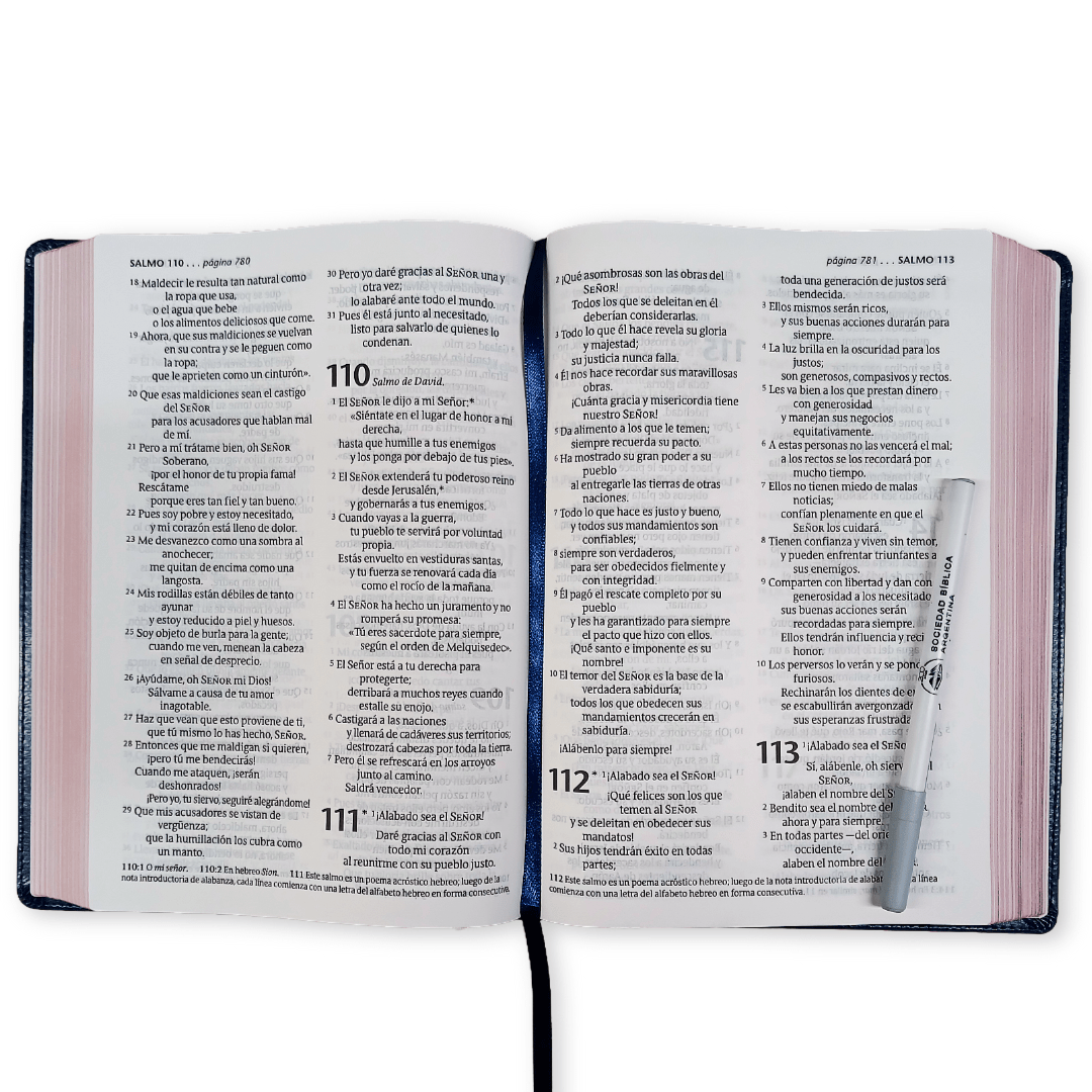Biblia Nueva Traducción Viviente Letra Mediana 11 p PJR Edición Clásica Azul