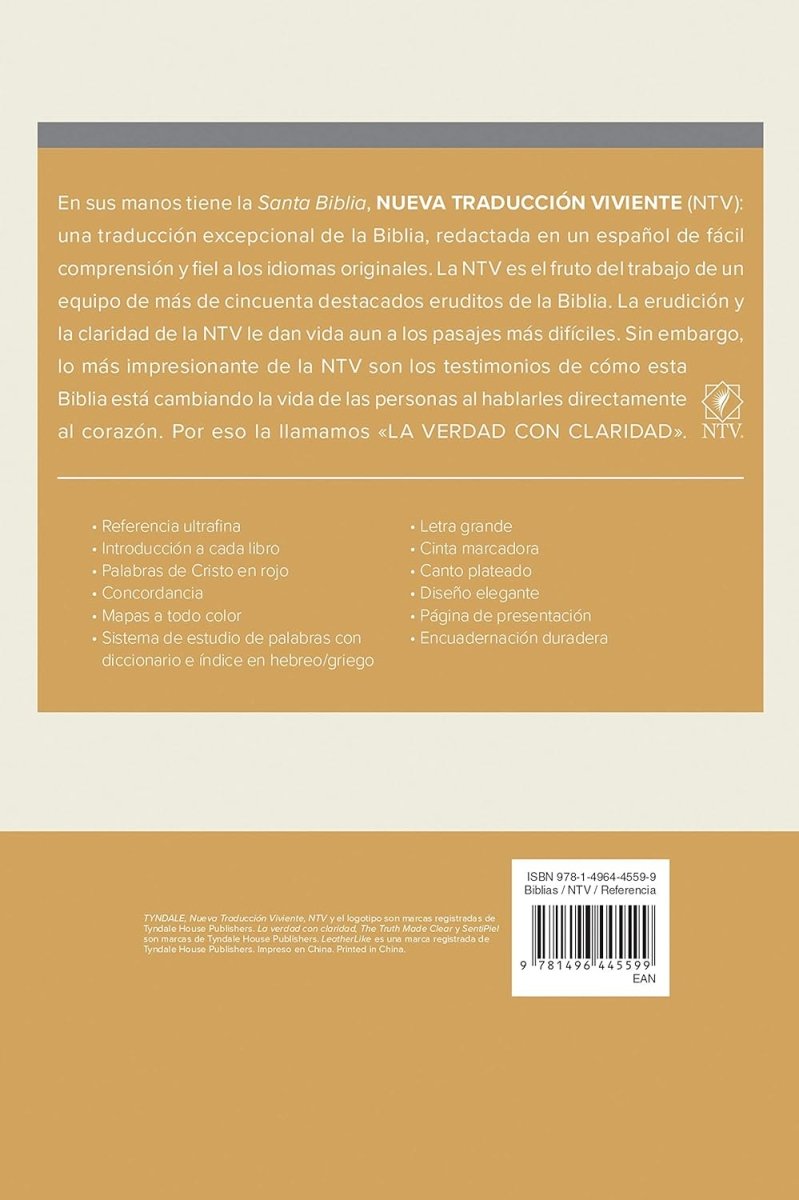 Biblia Nueva Traducción Viviente Letra Compacta PJR Ultrafina 2 Tonos Azul Celeste