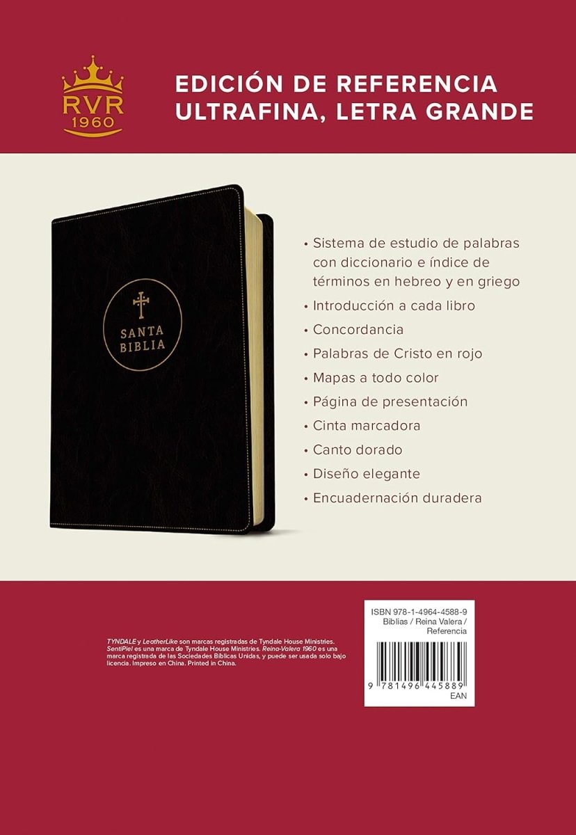 Biblia Reina Valera 1960 Letra Compacta PJR Tapa PU Negro