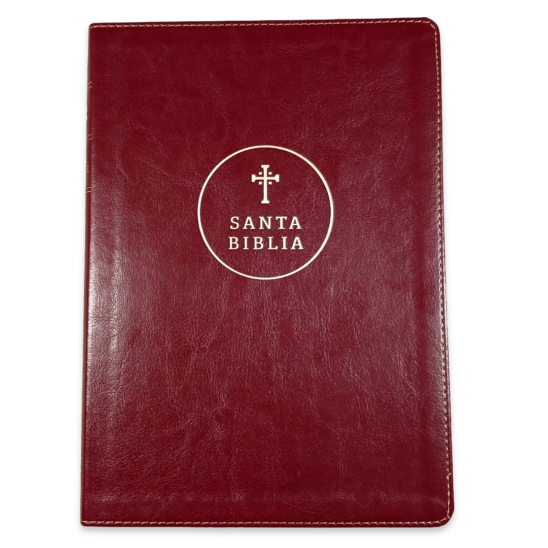 Biblia Reina Valera 1960 Letra Grande PJR Tapa PU Marrón Rojizo