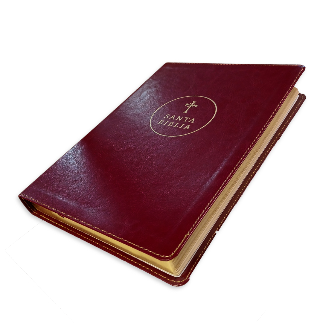 Biblia Reina Valera 1960 Letra Grande PJR Tapa PU Marrón Rojizo