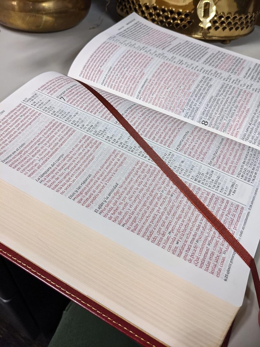 Biblia Reina Valera 1960 Letra Compacta PJR Tapa PU Marrón Rojizo