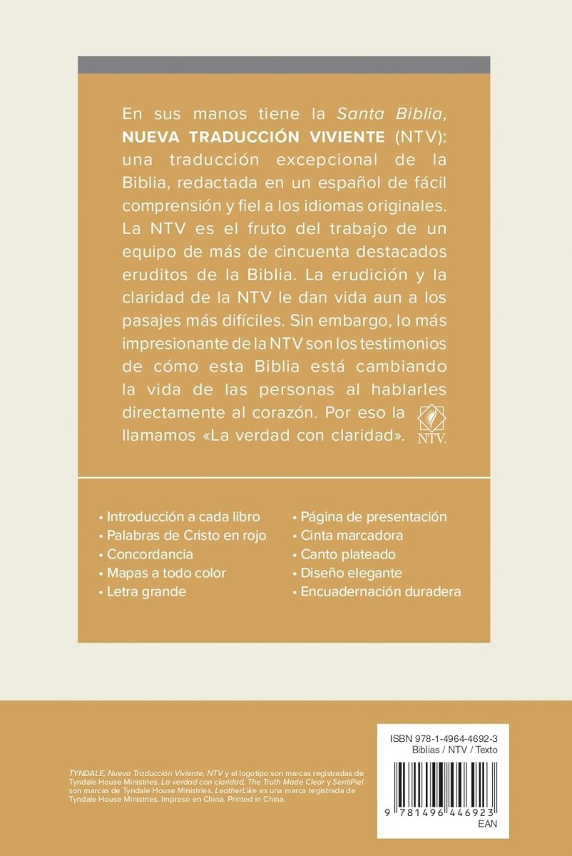 Biblia Nueva Traducción Viviente Letra Mediana PJR Flores Rosa