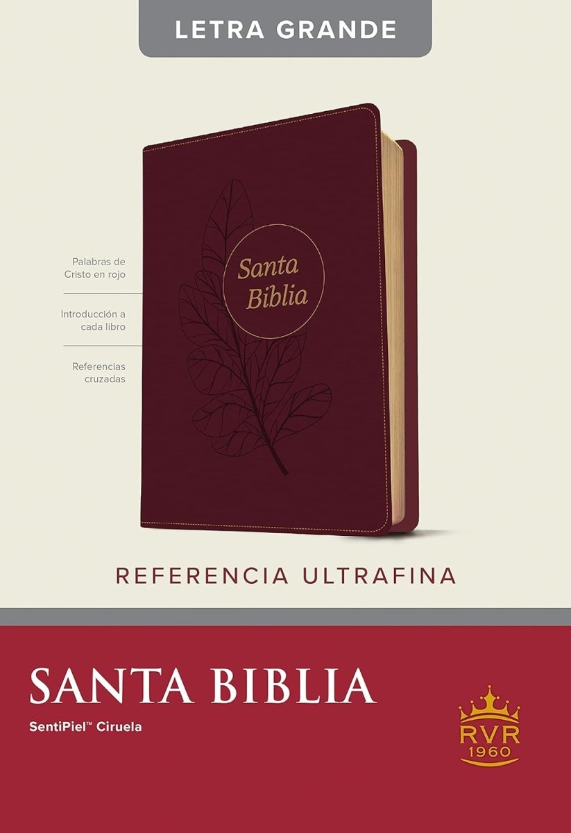 Biblia Reina Valera 1960 Letra Compacta PJR Indice Tapa PU Ciruela