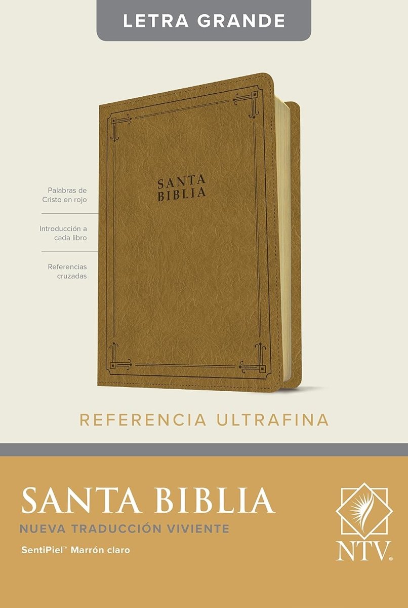 Biblia Nueva Traducción Viviente Letra Compacta PJR Ultrafina Marrón Claro