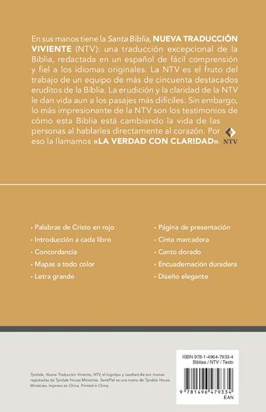 Biblia Nueva Traducción Viviente Letra Mediana Flores Indice