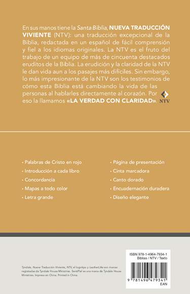 Biblia Nueva Traducción Viviente Letra Mediana Flores