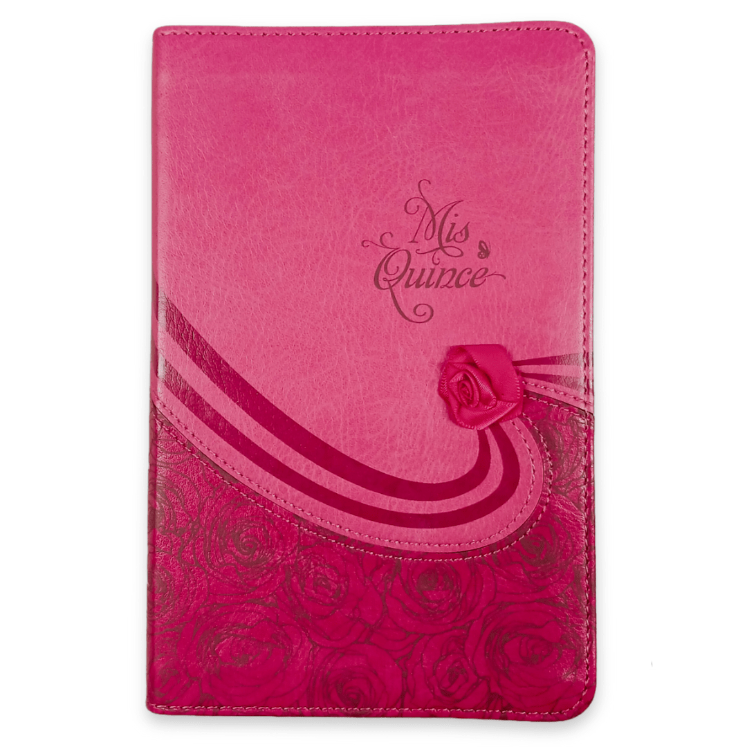 Biblia Reina Valera 1960 Mis Quince Coctel De Frambuesa Con Aplique Simil Piel