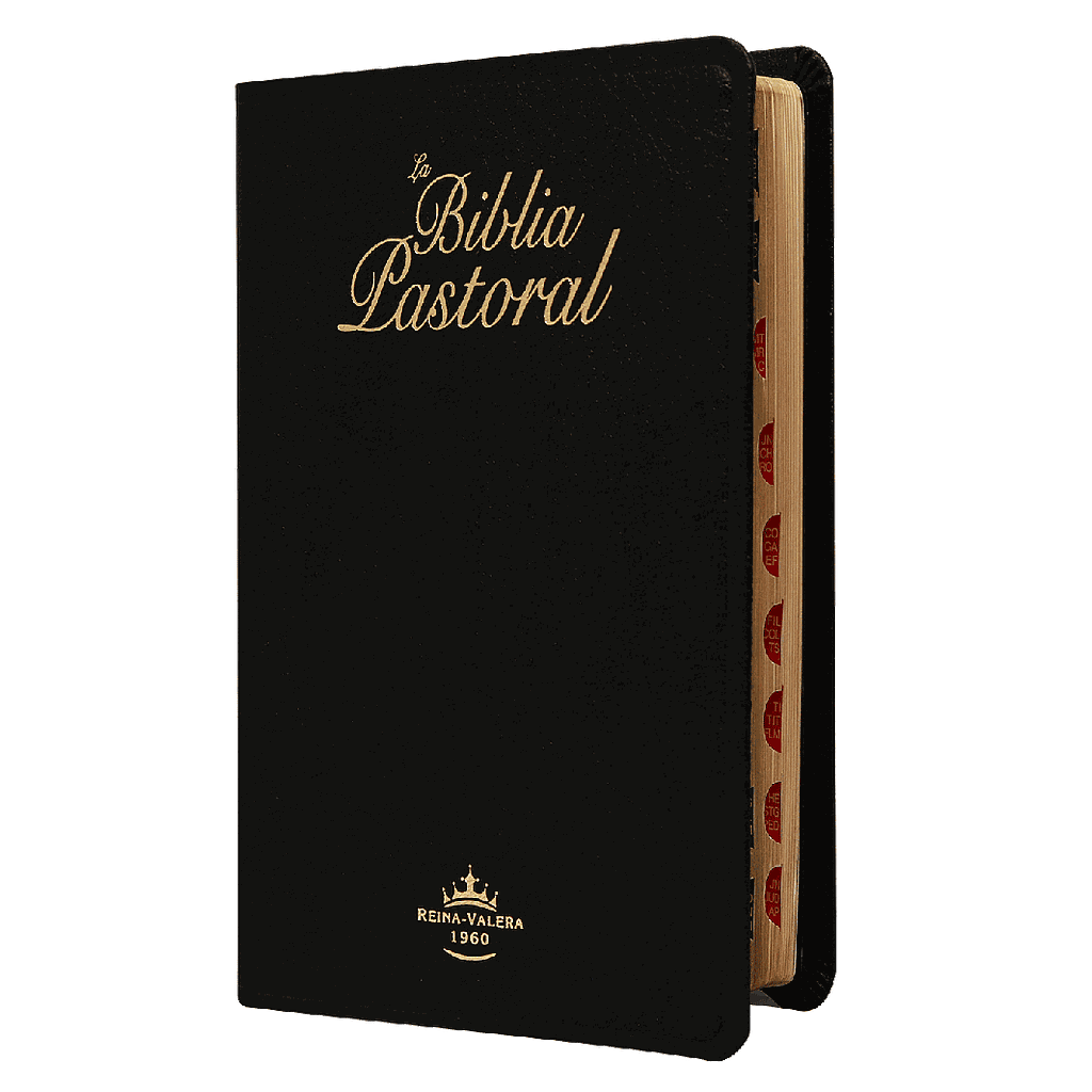 Biblia Pastoral Negra Cuero Legítimo Reina Valera 1960