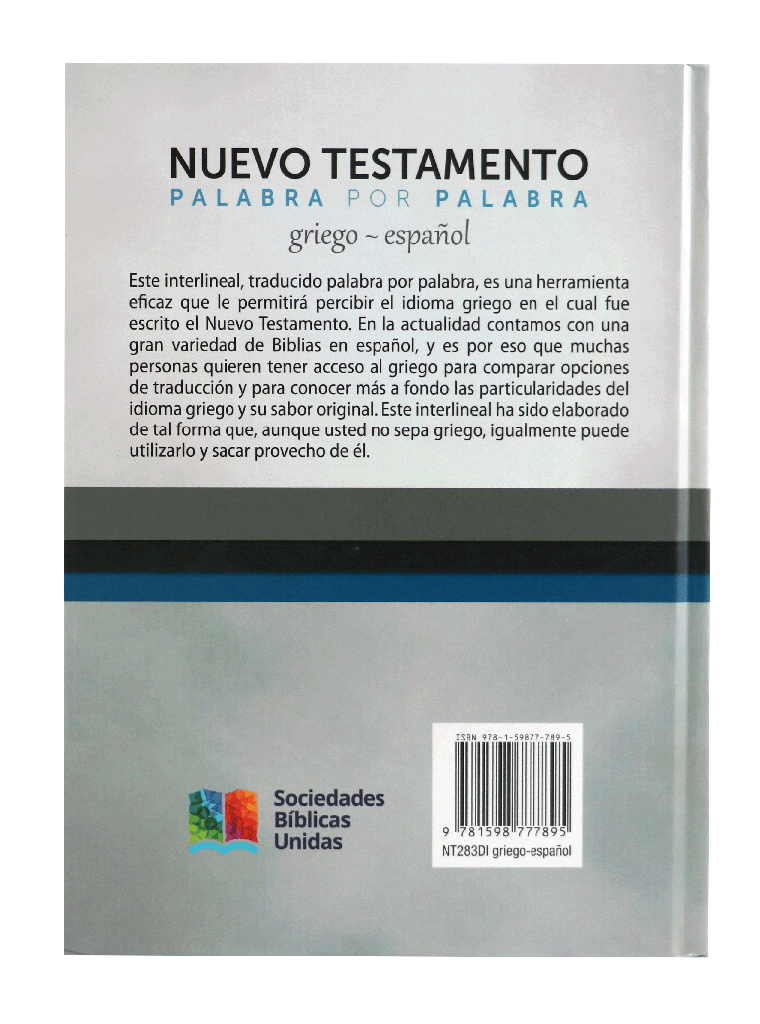Nuevo Testamento de Estudio Interlineal Griego - Español Tapa Dura