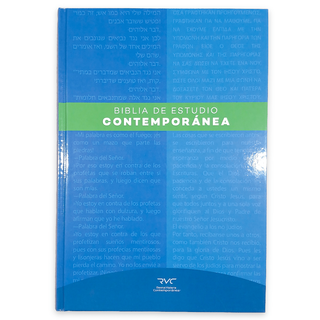 Biblia De Estudio Tapa Dura Reina Valera Contemporánea