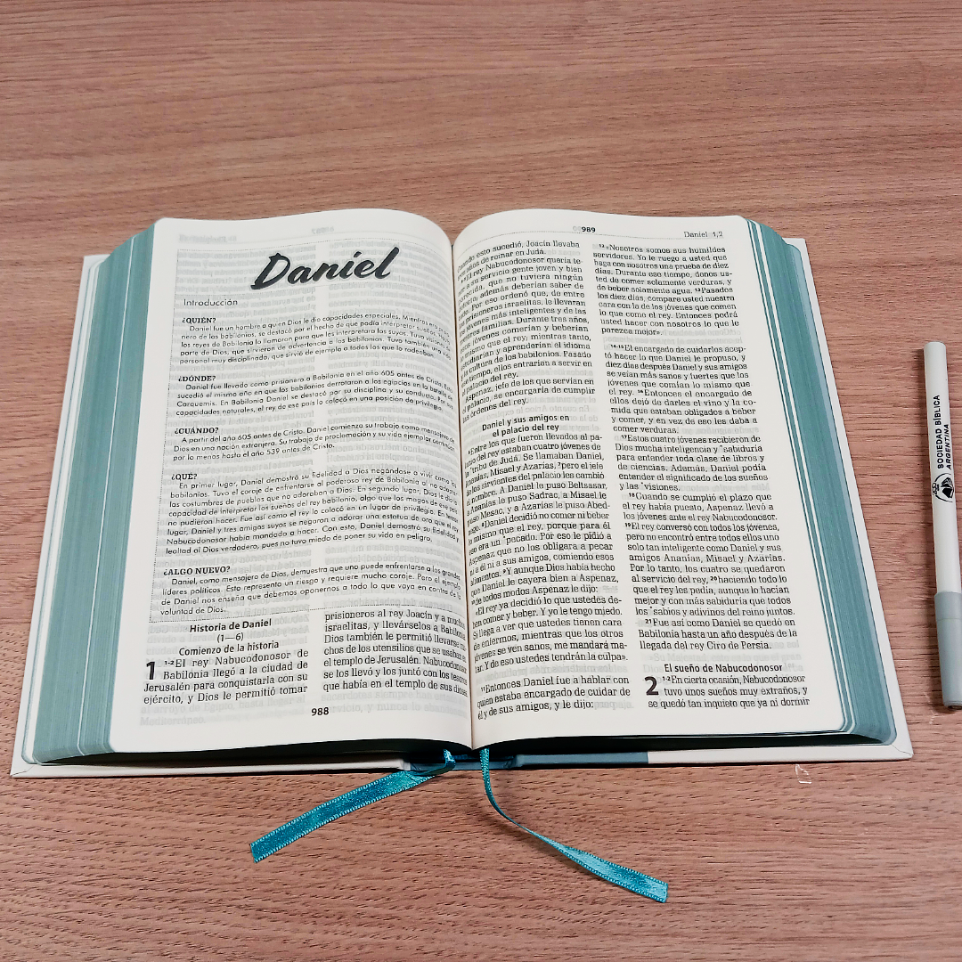 Biblia Traducción Lenguaje Actual – Tapa Dura Blanco, Concordancia, Palabras de Jesús en Rojo, Letra 10 Puntos