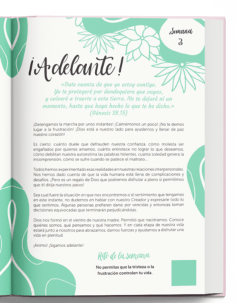 Biblia Devocional BibliArte · Reina Valera Contemporánea · Letra grande 12 puntos · Tapa Dura Revestida en Tela Rosa y Blanco + Bolso de regalo para transportarla