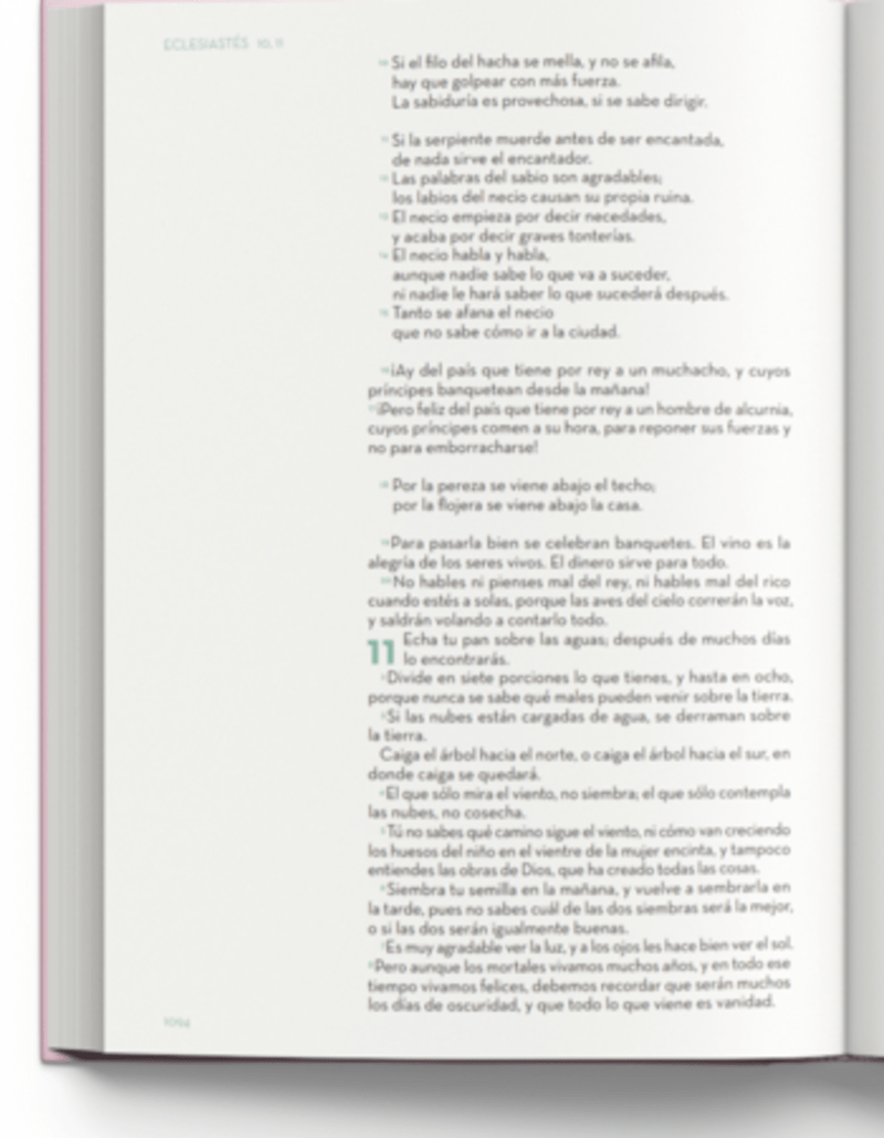 Biblia Devocional BibliArte · Reina Valera Contemporánea · Letra grande 12 puntos · Tapa Dura Revestida en Tela Rosa y Blanco + Bolso de regalo para transportarla