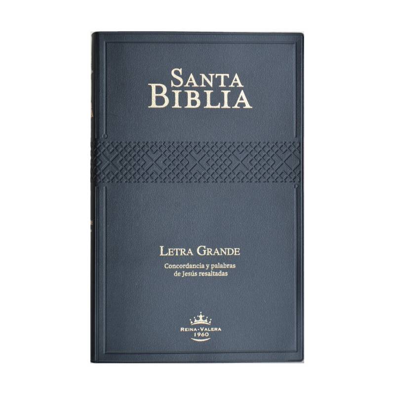 Biblia Reina Valera 1960 Letra Grande Concordancia Tapa Vinil Palabras de Jesús en Cursiva