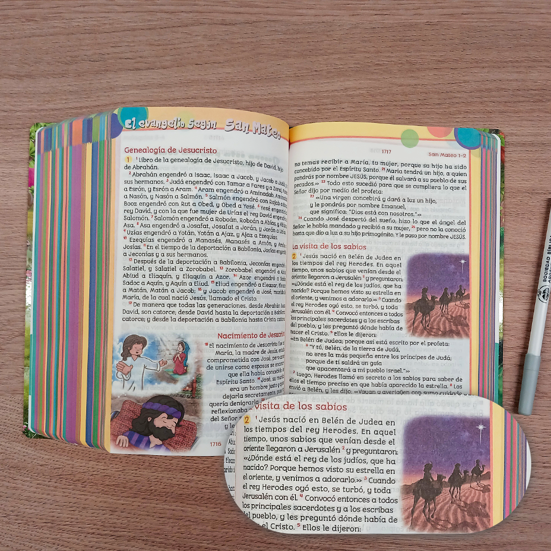 Biblia Siempre Conmigo Reina Valera Contemporánea – Tapa Dura, Palabras de Jesús en Rojo, Letra 9 Puntos