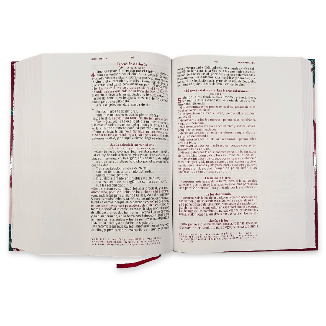 Biblia Reina Valera 1960 Adoro Flores Letra Grande 12 Puntos Tapa Dura