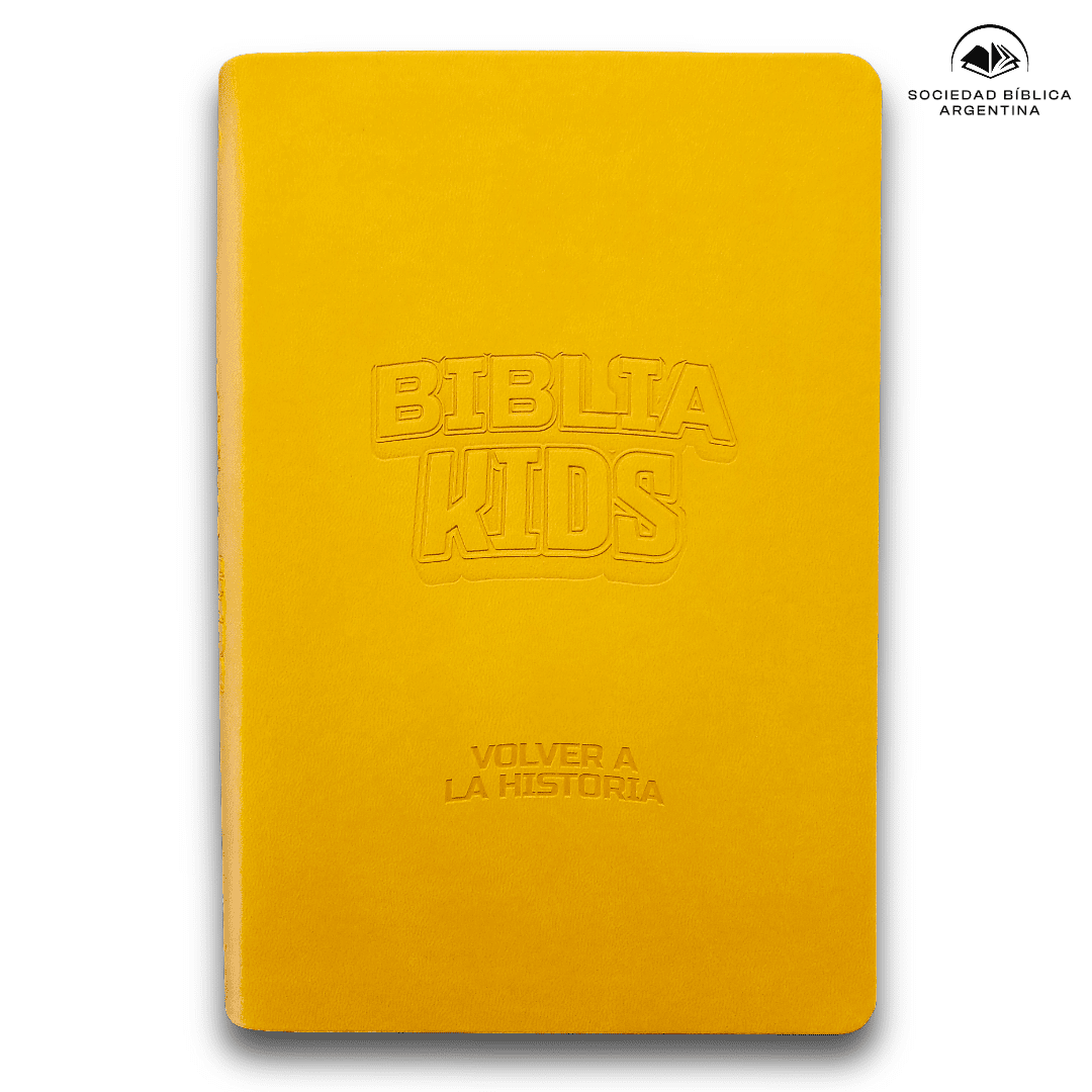 Biblia Kids: Volver a la Historia Nueva Traducción Viviente Imitación piel Amarillo