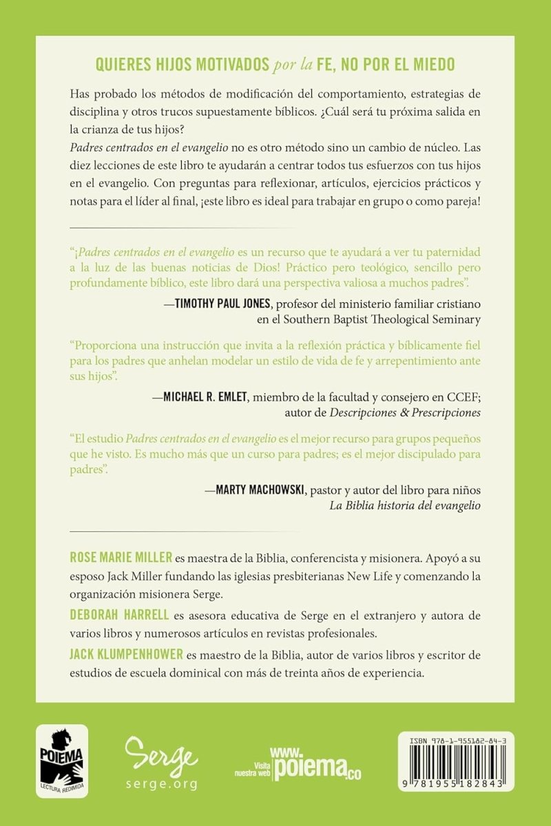 Padres Centrados en el Evangelio guia de estudio con notas para el lider
