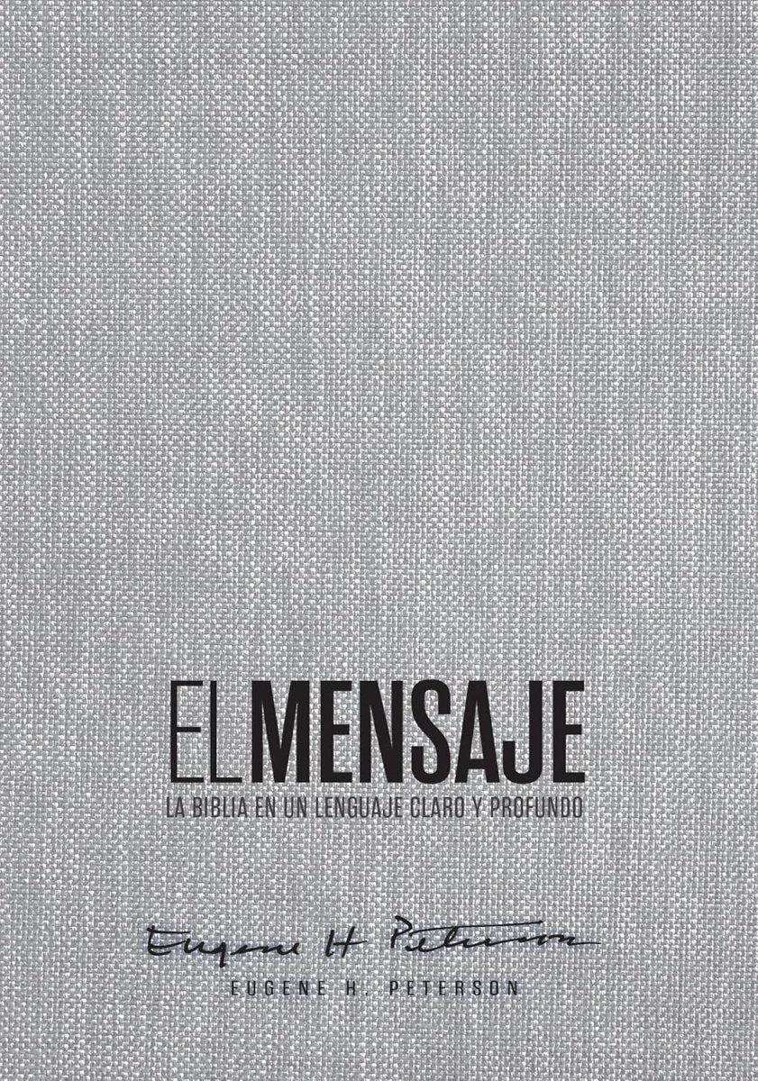 Biblia El Mensaje, Letra 9,5 Pt, 14,5×22, Tapa Dura, Gris
