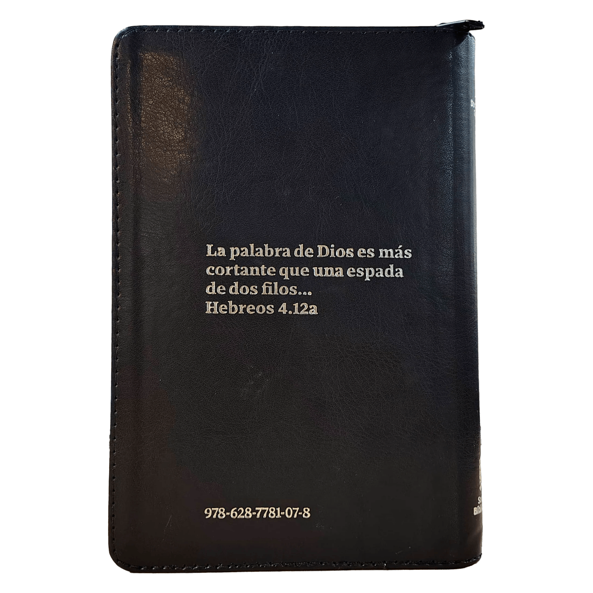 Biblia Traducción al Lenguaje Actual letra grande con cierre negro canto plateado "Vive"