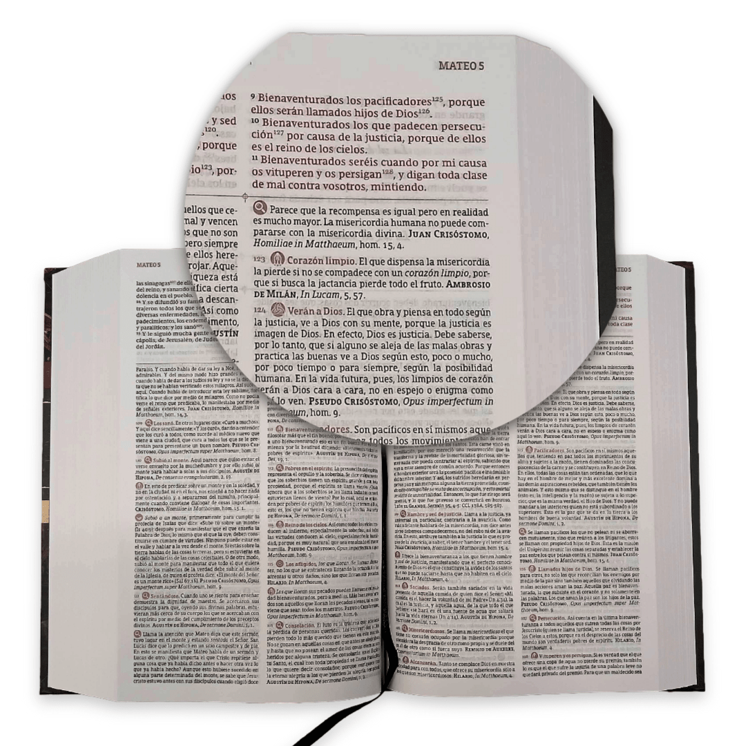 Biblia Reina Valera Revisada 2017 De Estudio Patrística Interior A Dos Colores, Tapa Dura, Palabras De Jesús En Rojo