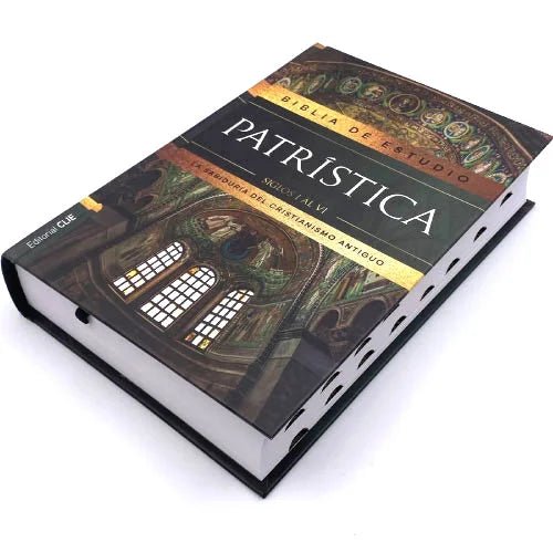 Biblia Reina Valera 1960 De Estudio Patrística Tapa Dura, Interior A Dos Colores, Con Índice, Palabras De Jesús En Rojo Idx