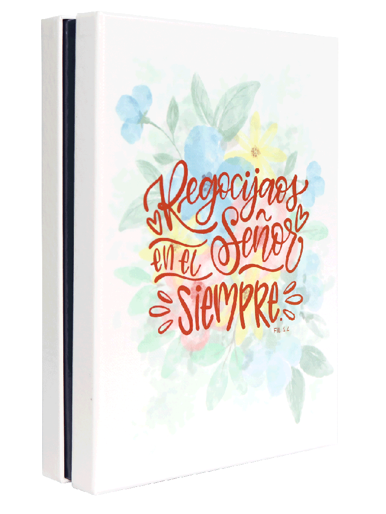 Biblia Reina Valera 1960 Letra Grande Estudio Mujer Flores con cuadro decorativo