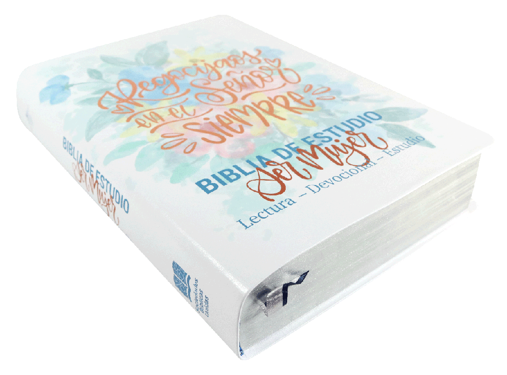 Biblia Reina Valera 1960 Letra Grande Estudio Mujer Flores con cuadro decorativo