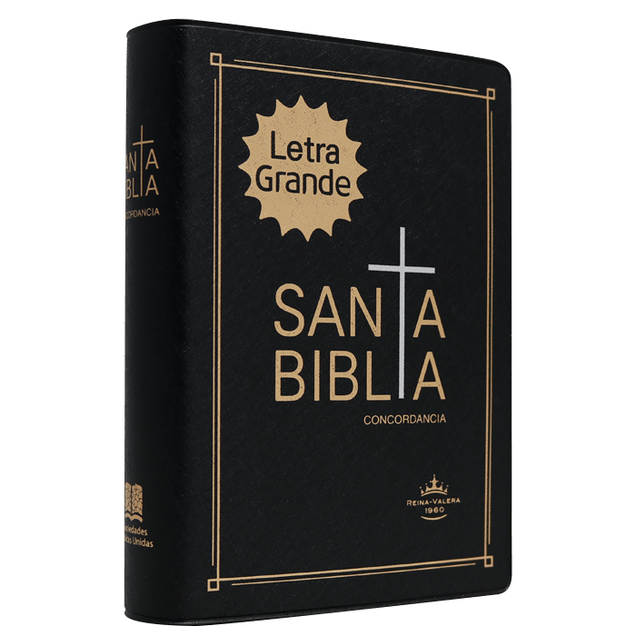 Biblia Reina Valera 1960 Letra Mediana  16x11 Tapa Vinilica Concord. Negro