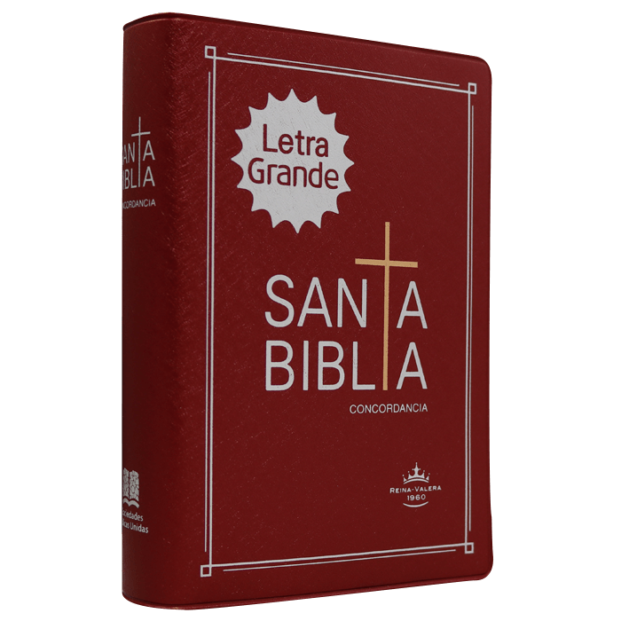 Biblia Reina Valera 1960 Letra Mediana 16x11 Tapa Vinilica Concord. Bordó