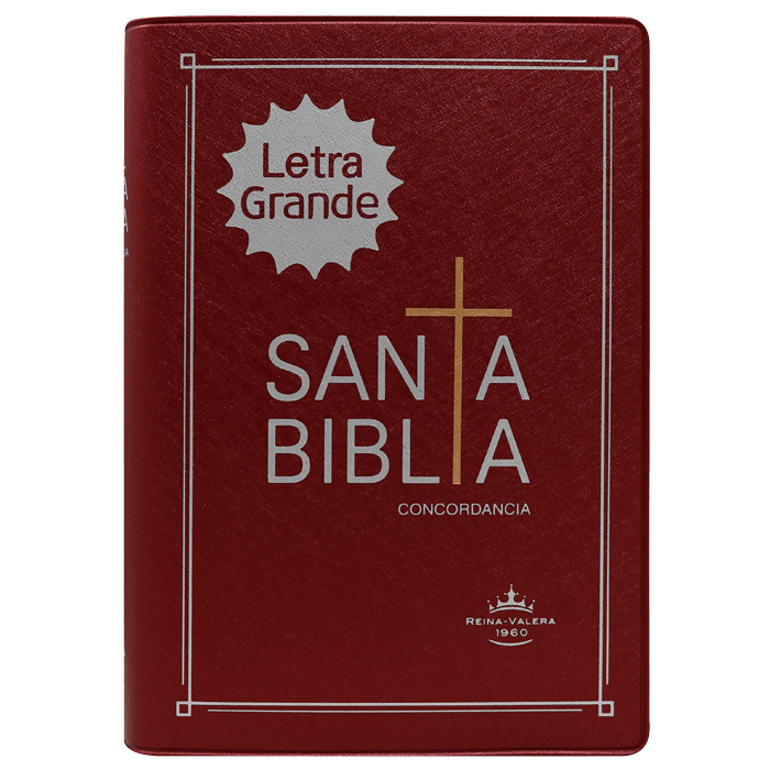 Biblia Reina Valera 1960 Letra Mediana 16x11 Tapa Vinilica Concord. Bordó