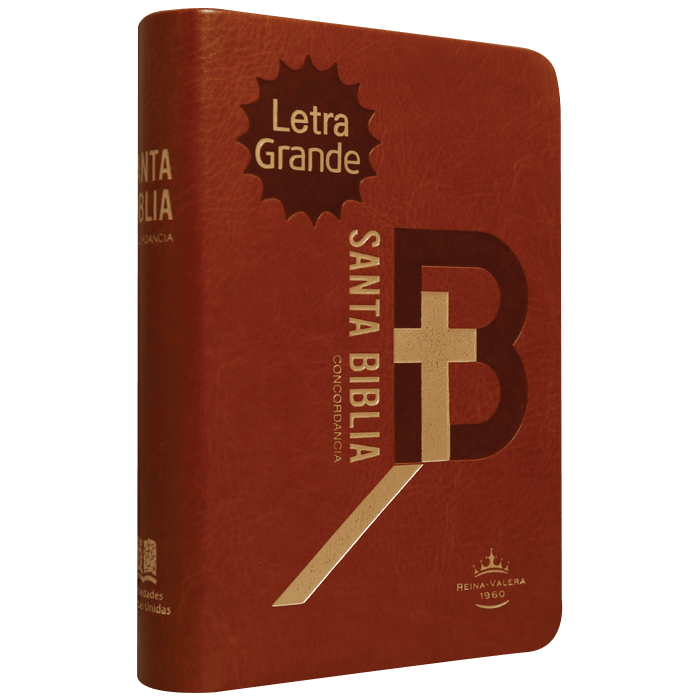 BIBLIA RVR045cLG DRG LETRA 9p 12x16 TAPA PU CONCORDANCIA CAFÉ