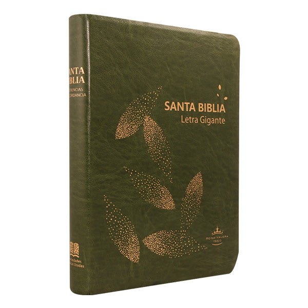 Biblia Reina Valera 1960 Letra Gigante 17x23cm Tapa PU Concordancia Verde