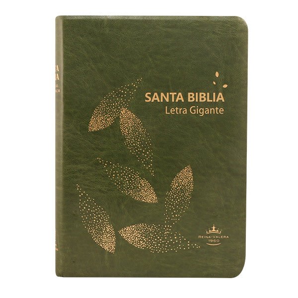 Biblia Reina Valera 1960 Letra Gigante 17x23cm Tapa PU Concordancia Verde