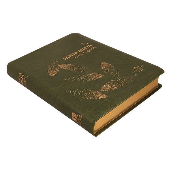 Biblia Reina Valera 1960 Letra Gigante 17x23cm Tapa PU Concordancia Verde