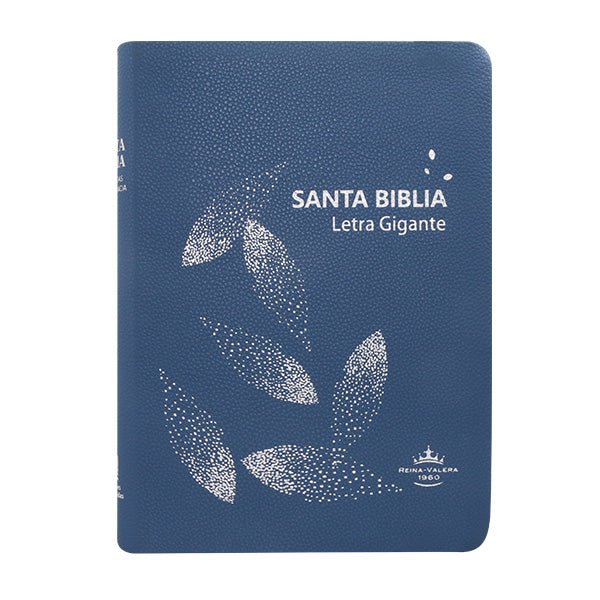 Biblia Reina Valera 1960 Letra Gigante 17x23cm Tapa PU Concordancia Celeste