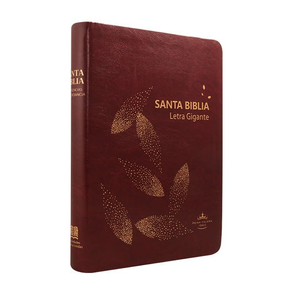 Biblia Reina Valera 1960 Letra Gigante 17x23cm Tapa PU Concordancia Vino