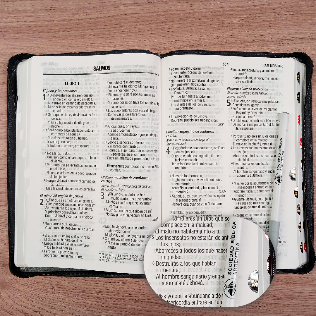 Biblia Reina Valera 1960 – Tapa Imitación Piel Verde, con Cierre, Concordancia, Letra 11 Puntos