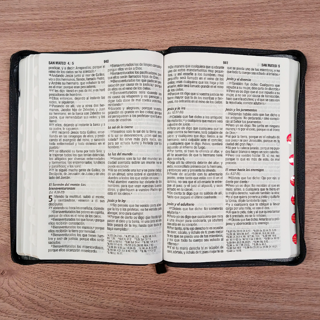 Biblia Reina Valera 1960 – Tapa Imitación Piel Verde, con Cierre, Concordancia, Letra 11 Puntos