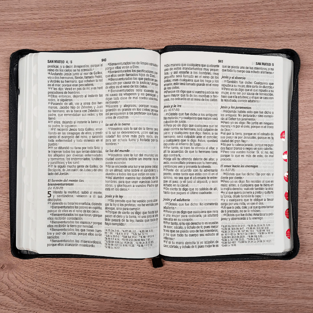 Biblia Reina Valera 1960 – Tapa Imitación Piel Verde, con Cierre, Concordancia, Letra 11 Puntos