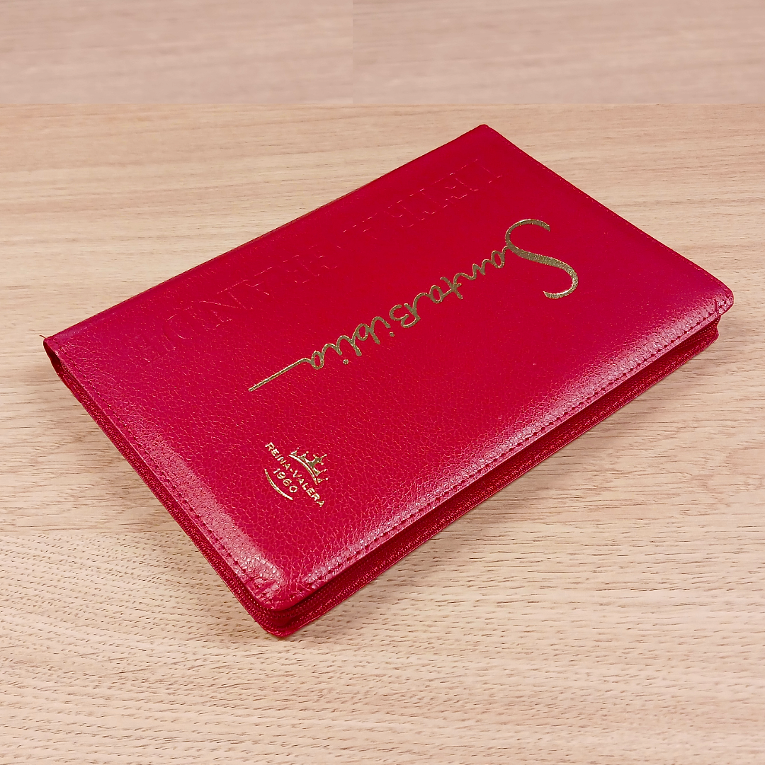 Biblia Reina Valera 1960 – Tapa Imitación Piel Vino, con Cierre, Concordancia, con Índice, Letra 11 Puntos