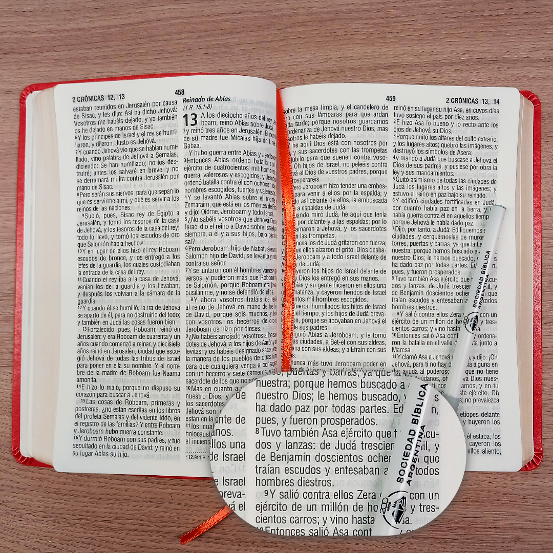 Biblia Reina Valera 1960 – Tapa Imitación Piel Anaranjado, Concordancia, Letra 11 Puntos