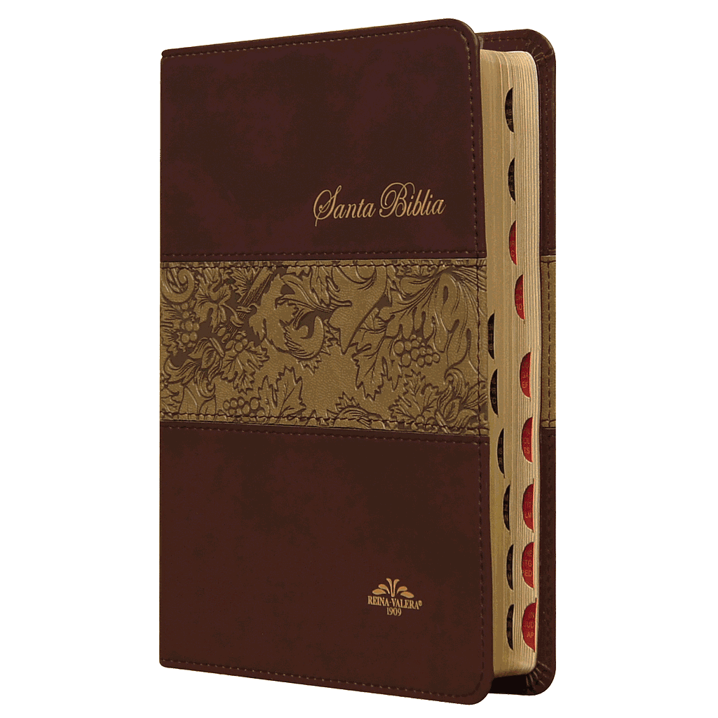 Biblia Reina Valera 1909 Imitación Cuero indice Cafe