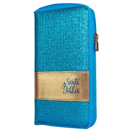 BIBLIA RVR035XZ MD LETRA 9p 8x17 TAPA PU CIERRE AZUL