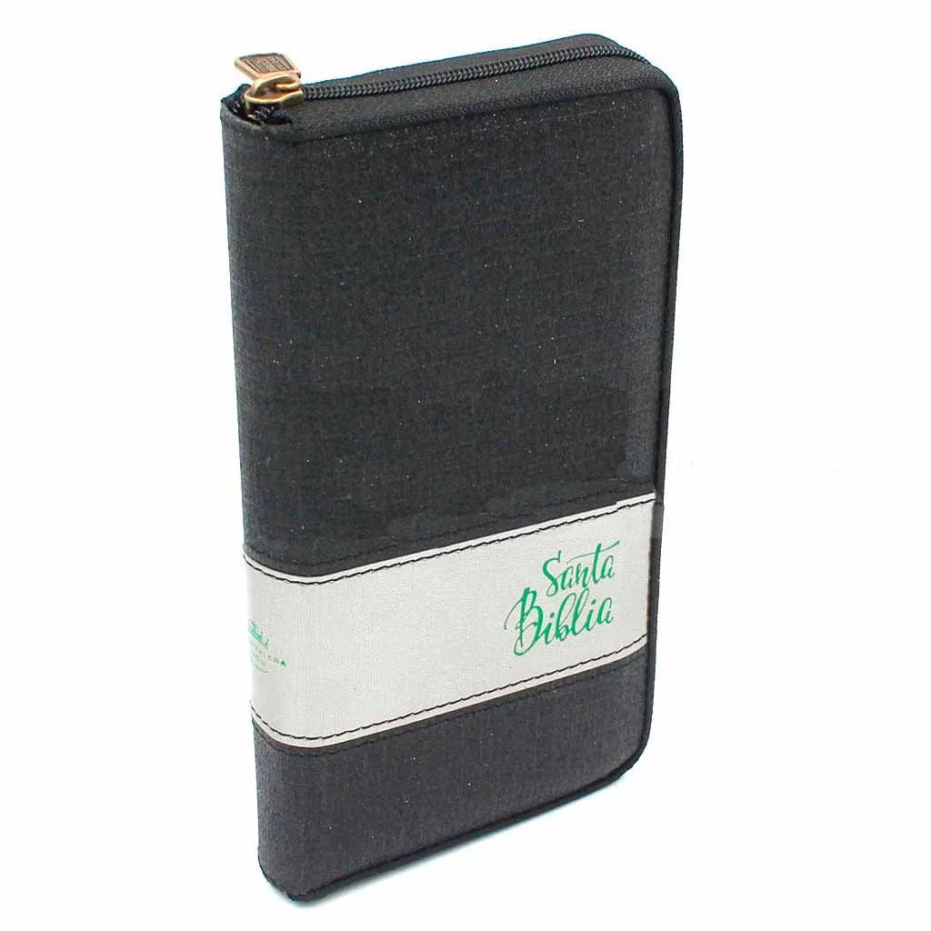 BIBLIA RVR035XZ MD LETRA 9p 8x17 TAPA PU CIERRE NEGRO
