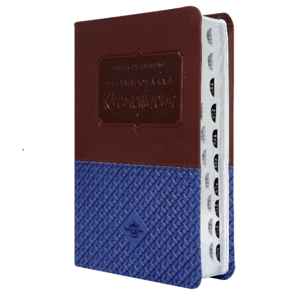 Biblia reina Valera 1960 letra Grande Llamados a la Reconciliación Indice de Estudio Azul Canto Plateado